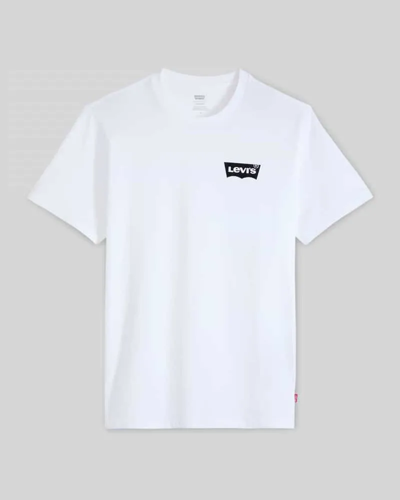 Levi's Regular Fit T-Shirt aus reiner Baumwolle mit Logo-Print Weiss