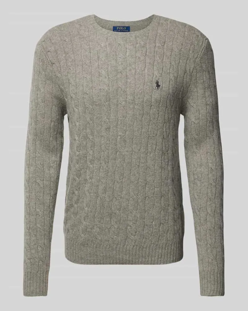 Ralph Lauren Strickpullover mit Logo-Stitching Dunkelgrau