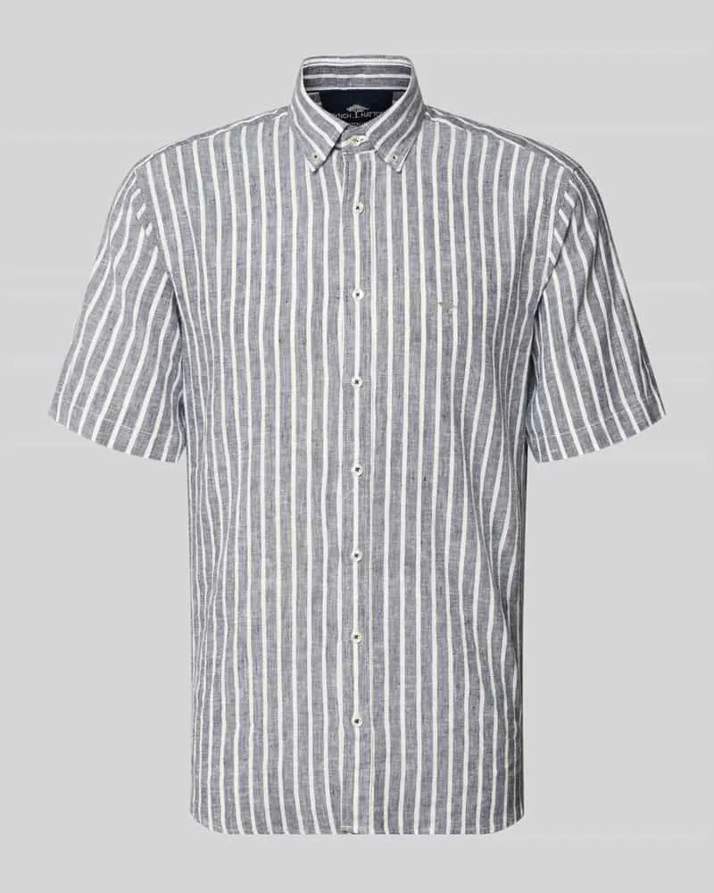 Fynch-Hatton Regular Fit Freizeithemd mit Button-Down-Kragen Marine