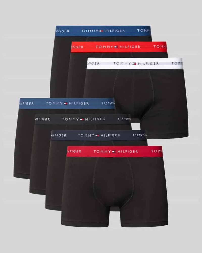 Tommy Hilfiger Trunks aus Baumwoll-Mix im 7er-Pack Rot