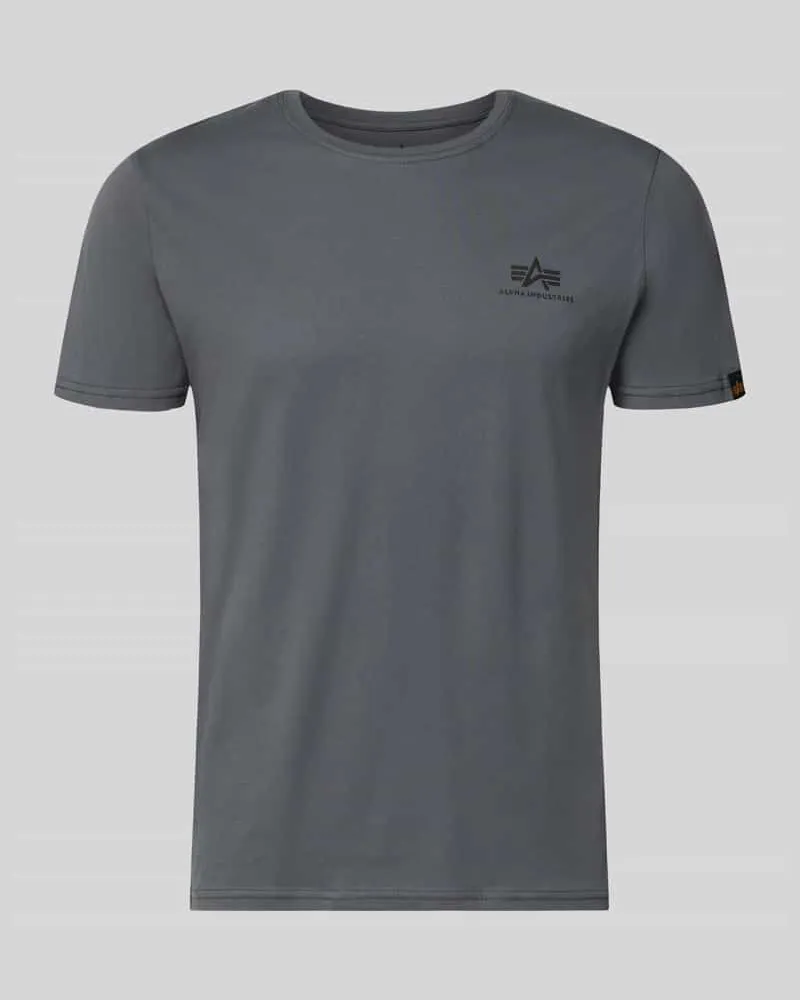 Alpha Industries T-Shirt mit Label-Details Modell 'BASIC Anthrazit