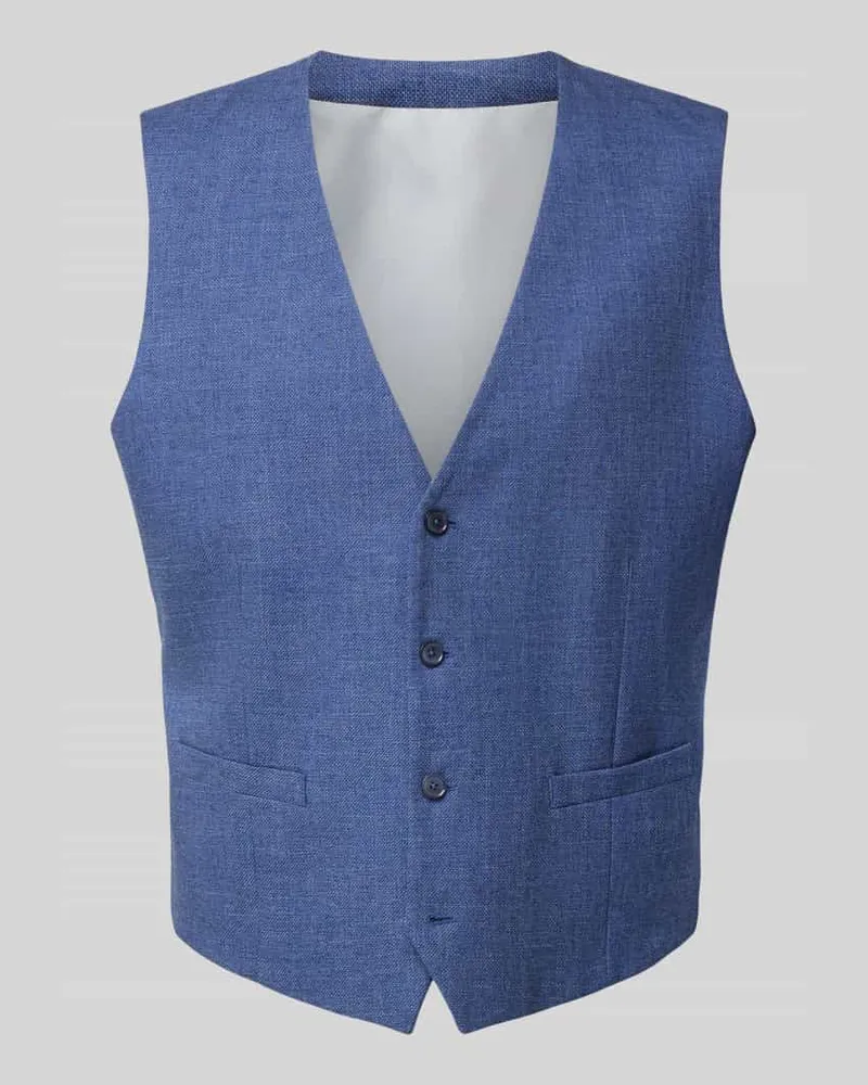 Christian Berg Weste mit V-Ausschnitt und Eingrifftaschen Royal
