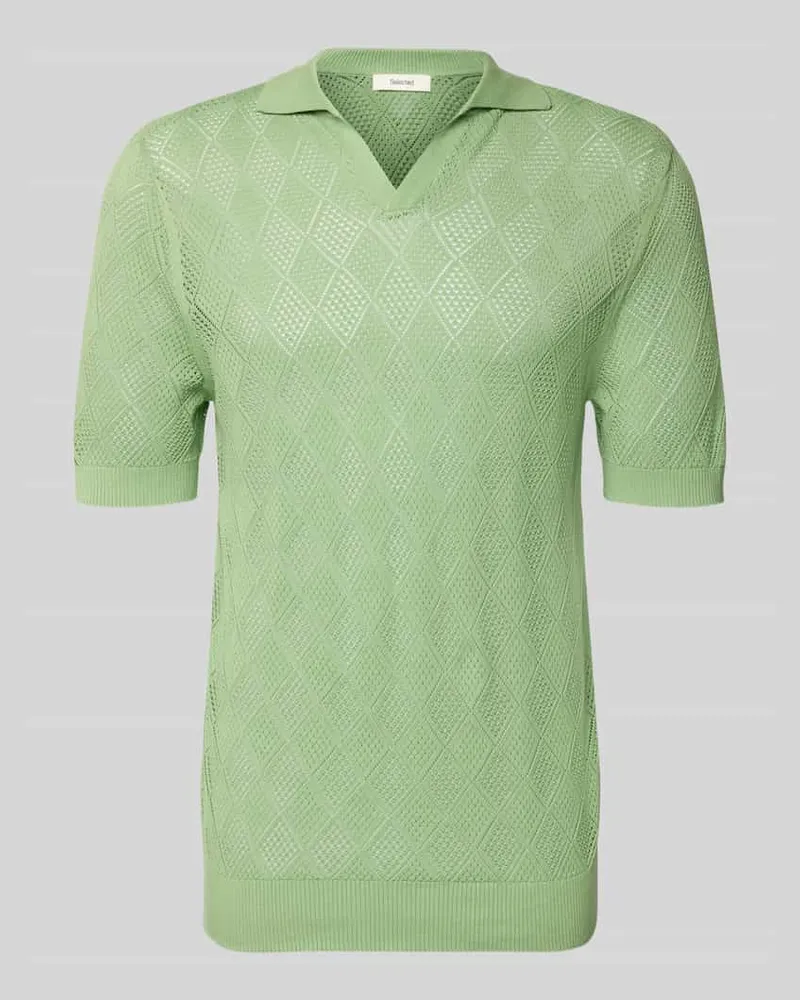 Selected Homme Regular Fit Poloshirt aus reiner Baumwolle Modell 'ARCO Hellgruen