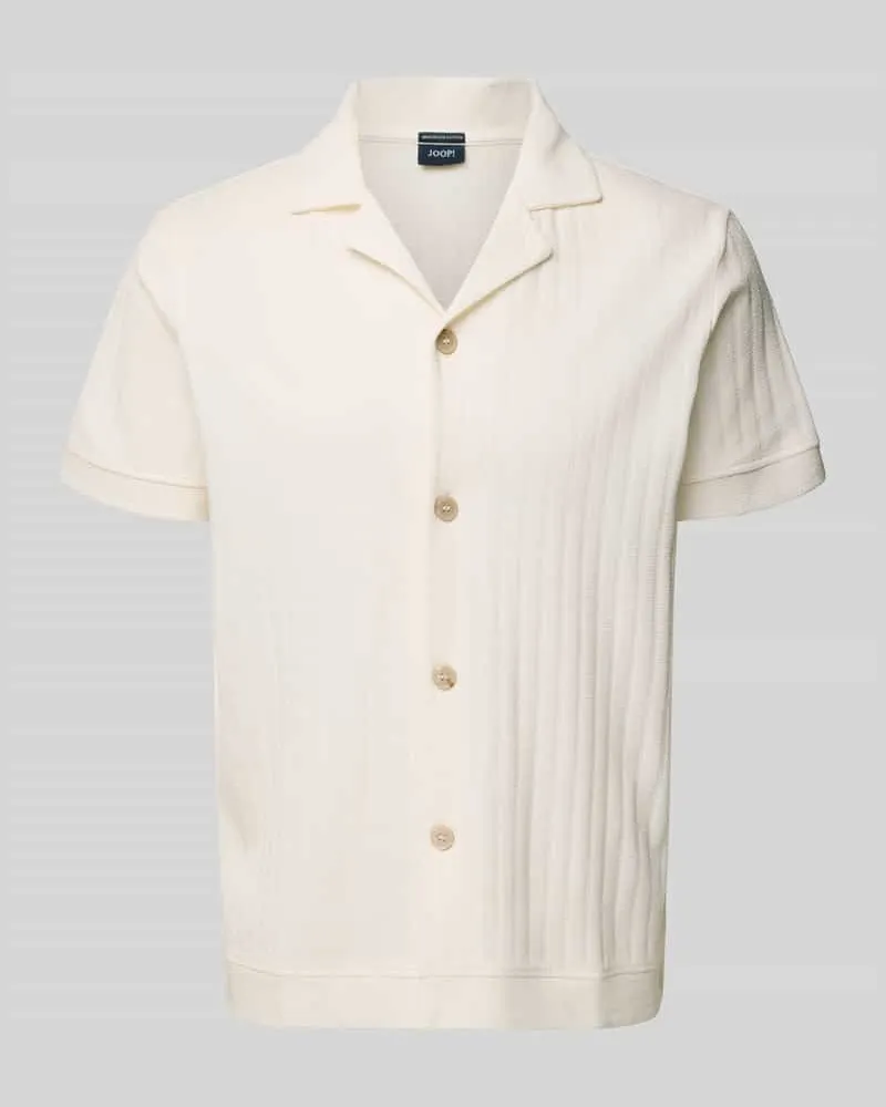 JOOP! Regular Fit Poloshirt mit durchgehender Knopfleiste Offwhite