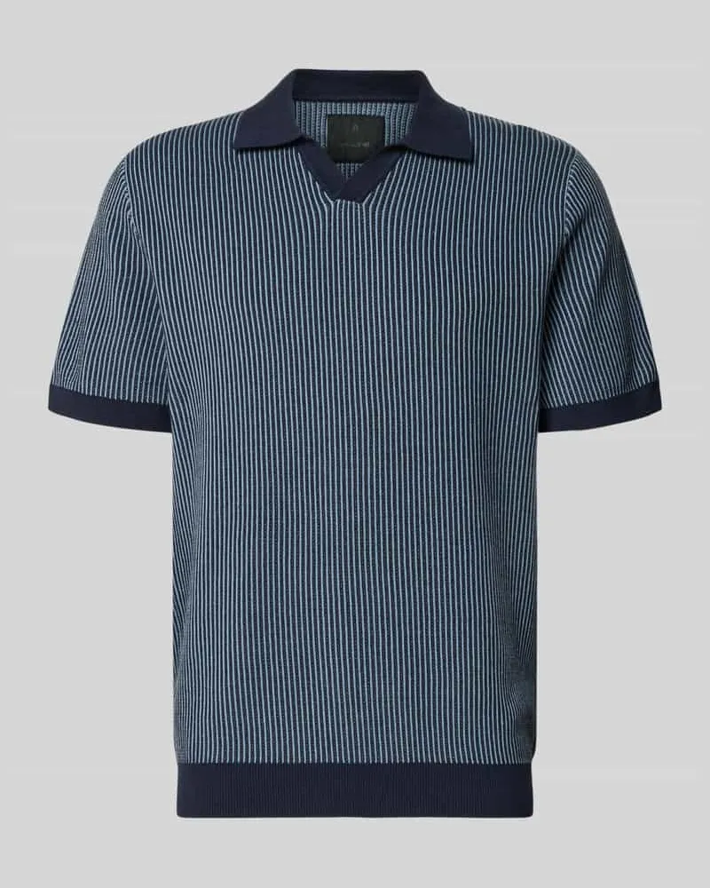 Jack & Jones Regular Fit Poloshirt in Strick-Optik Modell 'Preston Marine