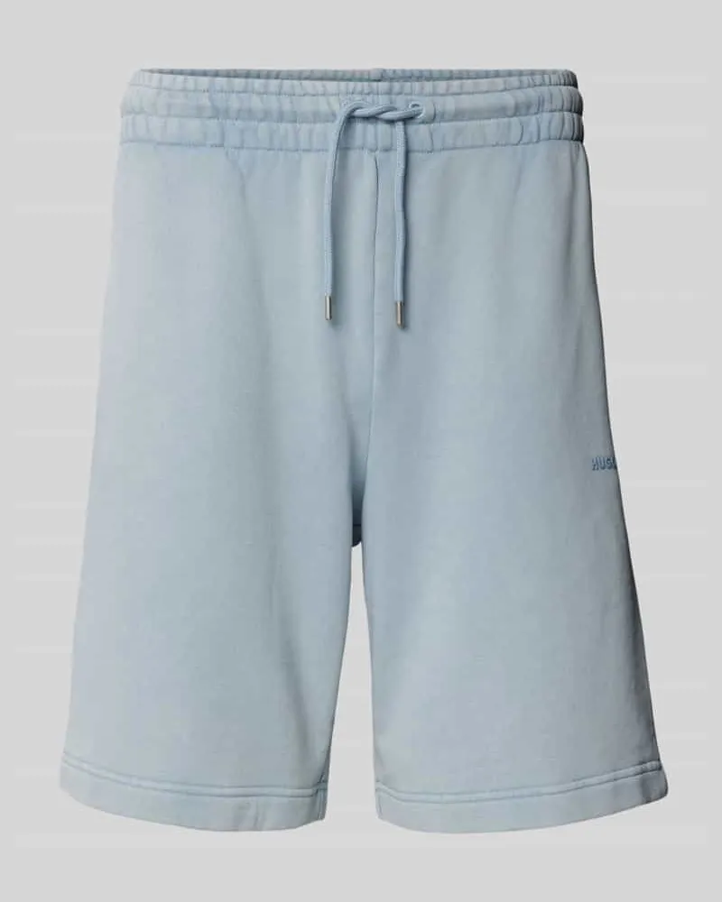 HUGO BOSS Regular Fit Sweatshorts mit Label-Print Modell 'Dupaly 