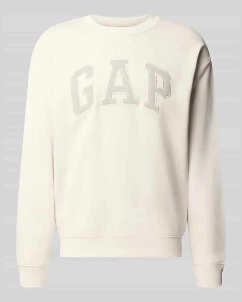 GAP Sweatshirt mit Logo-Schriftzug Offwhite