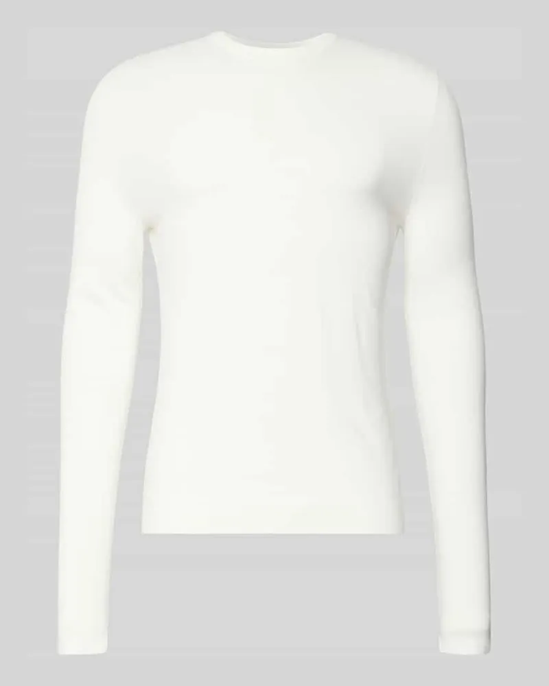 HUGO BOSS Regular Fit Strickpullover aus Viskose-Mix Modell 'SAN CODY-CV Offwhite