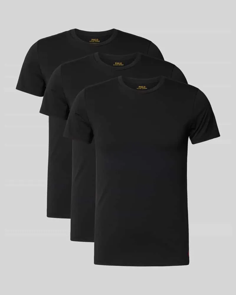 Ralph Lauren T-Shirt mit Logo-Stitching im 2er-Pack Black