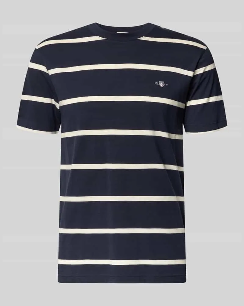 Gant Regular Fit T-Shirt mit Logo-Stitching Marine