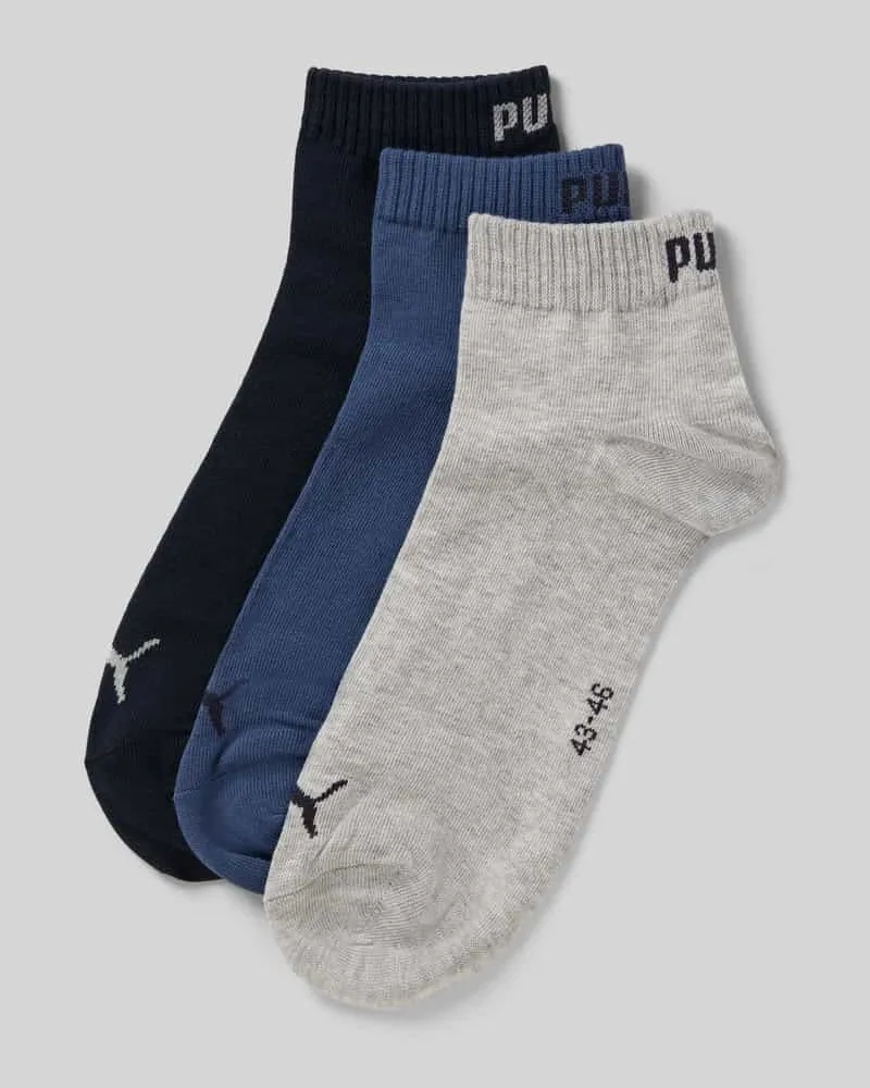 Puma Sneakersocken mit Logo im 3er-Pack Marine