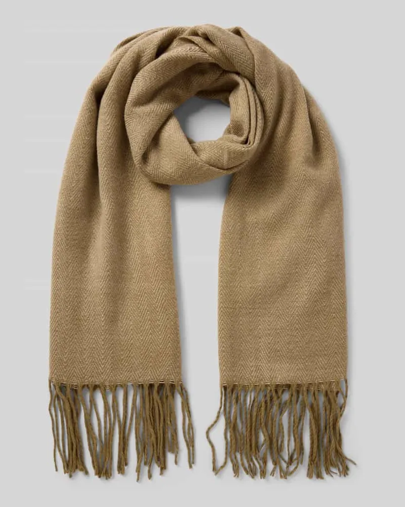 Barts Schal mit Ausfransungen Beige