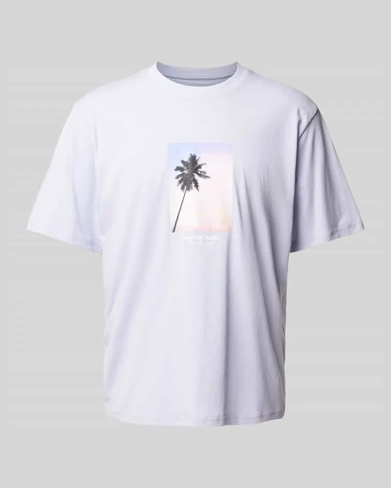 Jack & Jones T-Shirt mit Motiv-Print Modell 'VESTERBRO Flieder