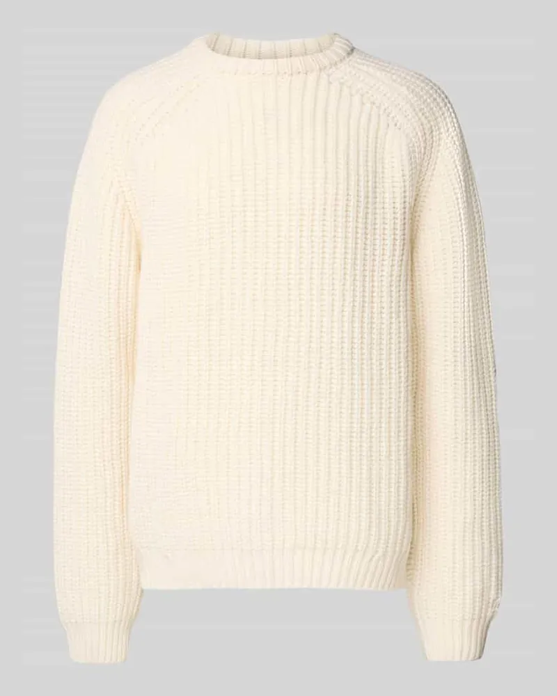 forét Strickpullover aus Lanawoll-Mix mit Rundhalsausschnitt 
