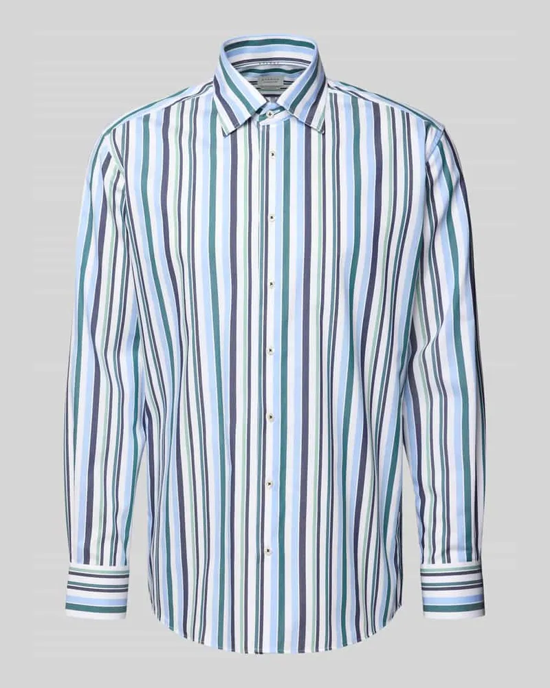 Eterna Regular Fit Business Hemd aus Baumwolle mit Kentkragen Gruen