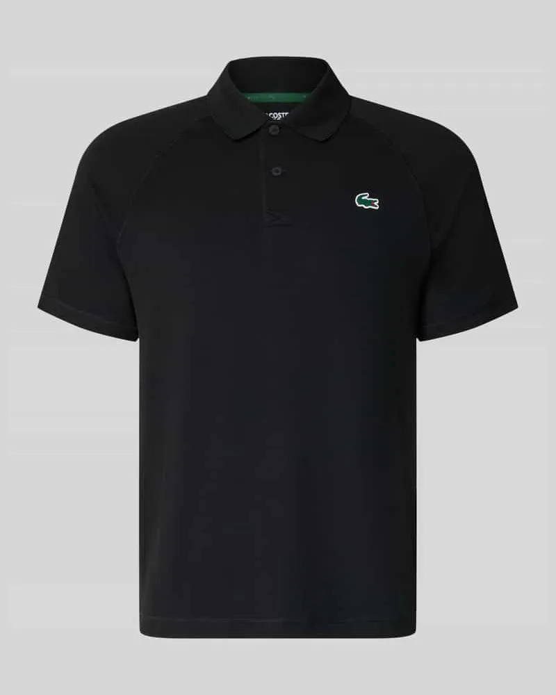 Lacoste Regular Fit Sport-T-Shirt mit Polokragen Black