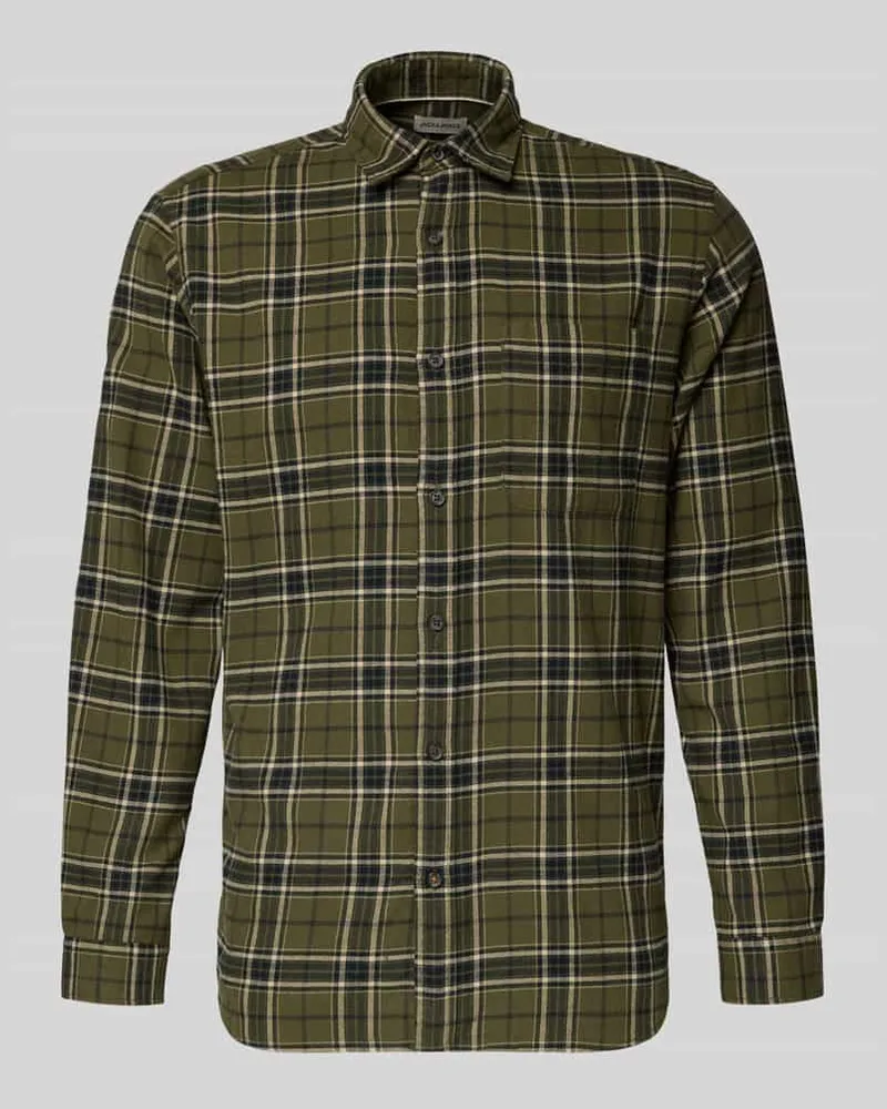 Jack & Jones Regular Fit Freizeithemd mit Kentkragen Modell 'JAMES 
