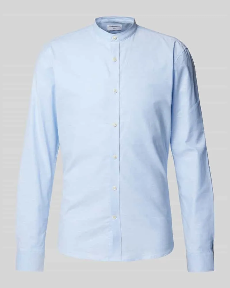 Lindbergh Slim Fit Freizeithemd mit Stehkragen Modell 'Oxford 