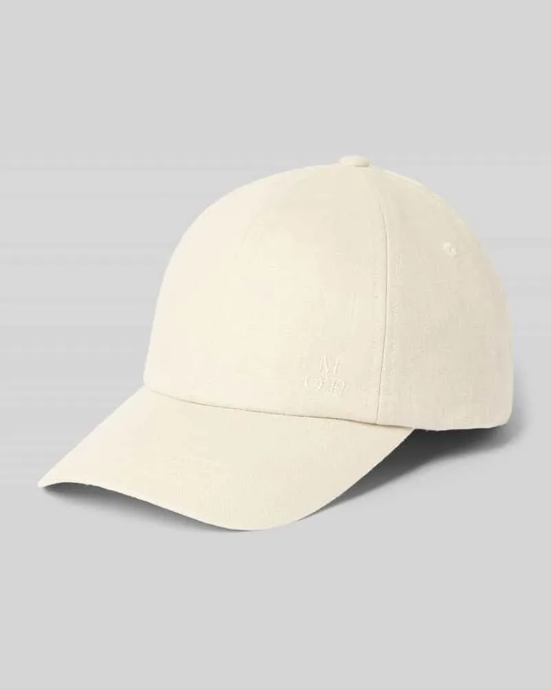 Marc O'Polo Basecap aus reinem Leinen Offwhite