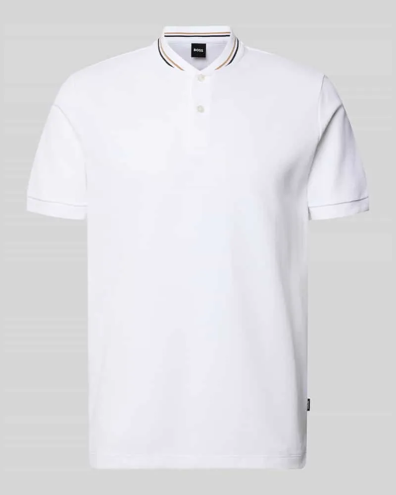HUGO BOSS Regular Fit Poloshirt aus einer Baumwolle C-PRATT40 Weiss