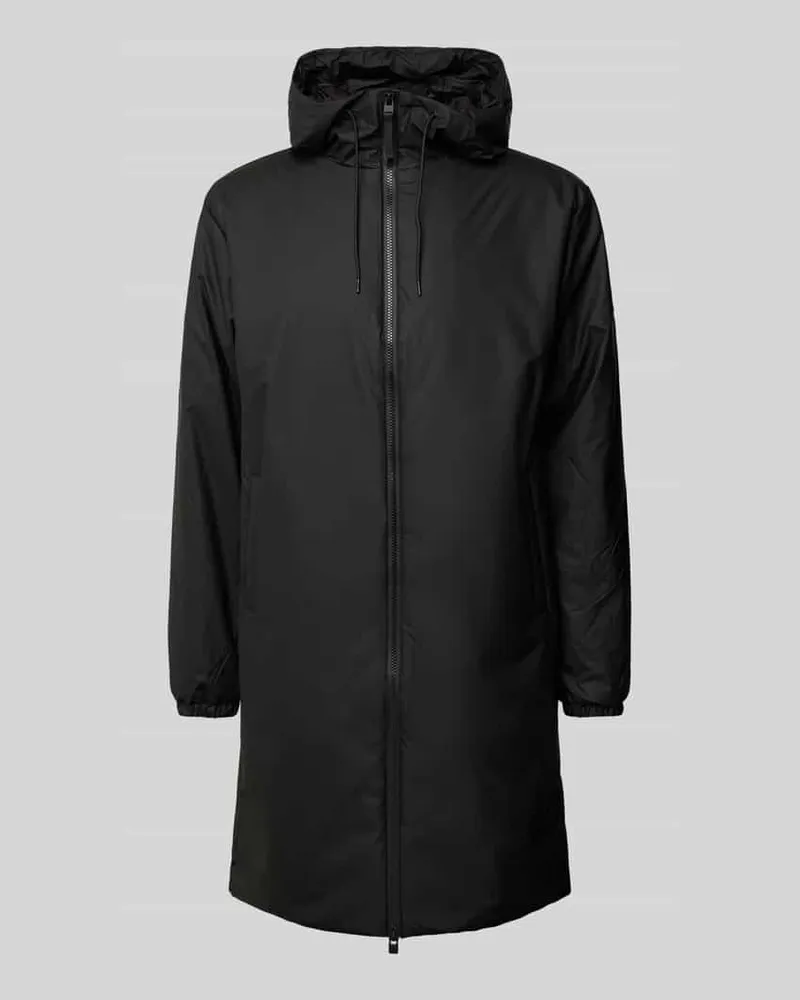RAINS Regular Fit Parka in Überlänge Modell 'LOHJA Black