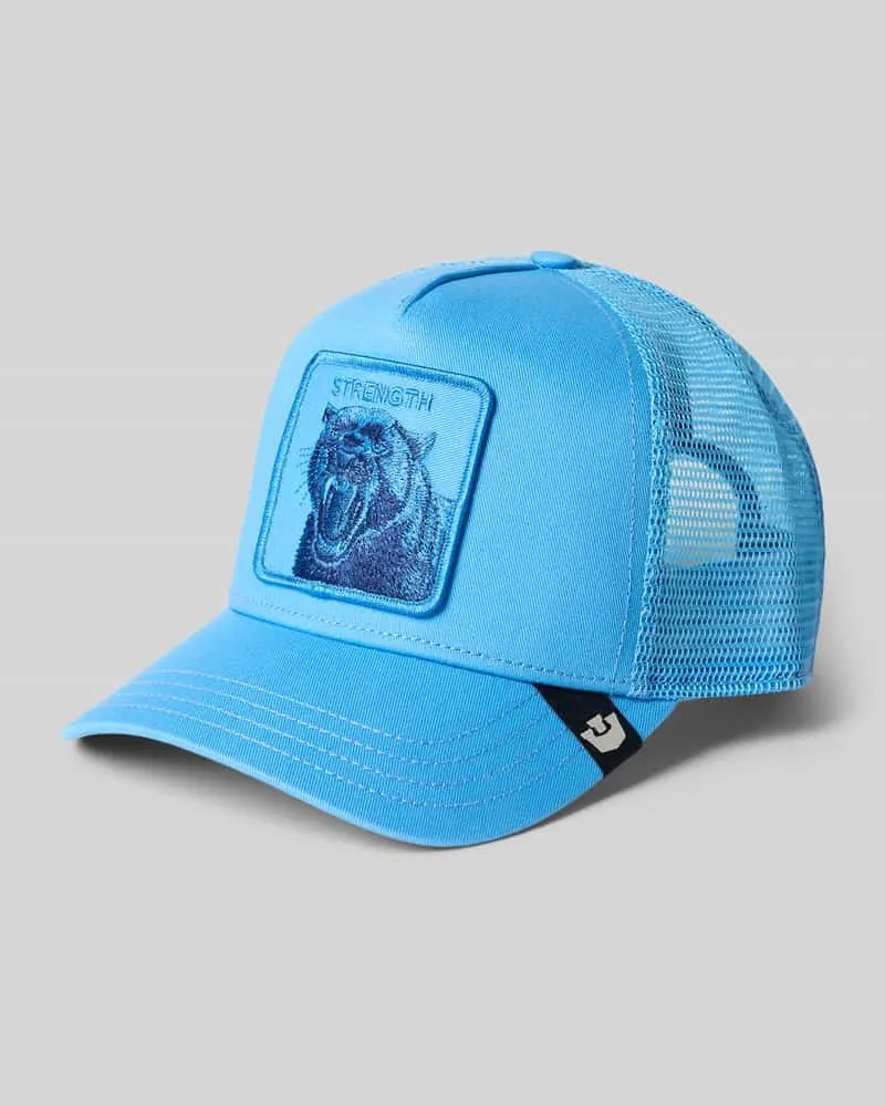 Goorin Bros. Trucker Cap mit Motiv-Patch Modell 'Strength Panther Bleu