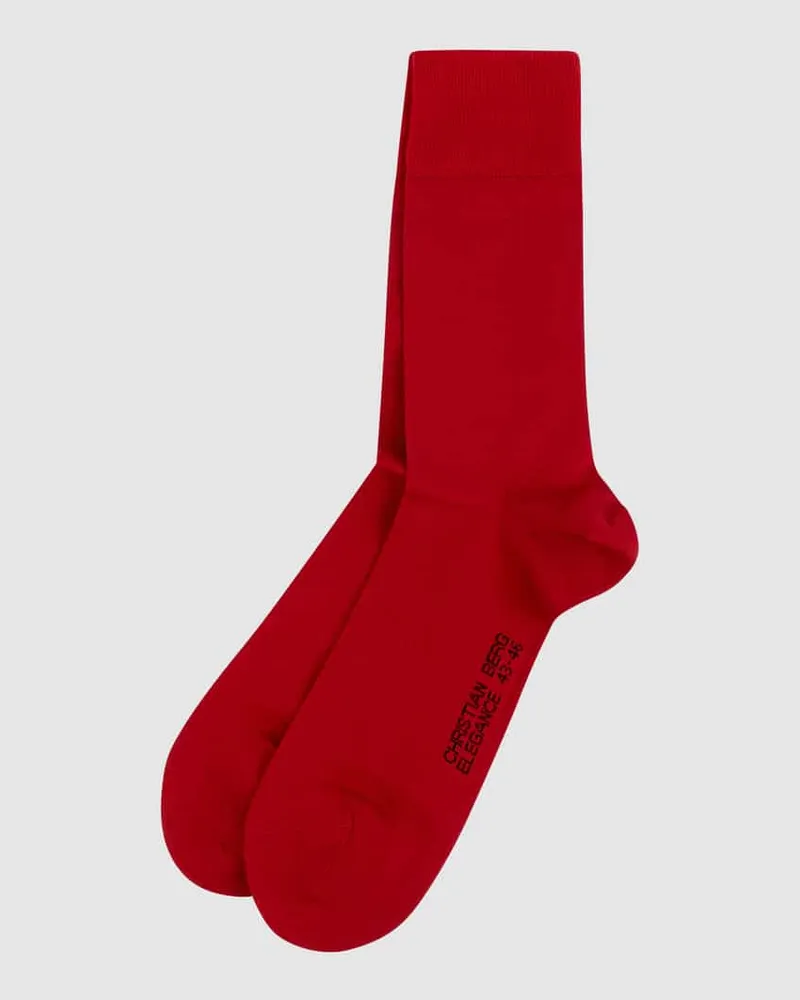 Christian Berg Socken aus Baumwoll-Mix im 2er-Pack Rot