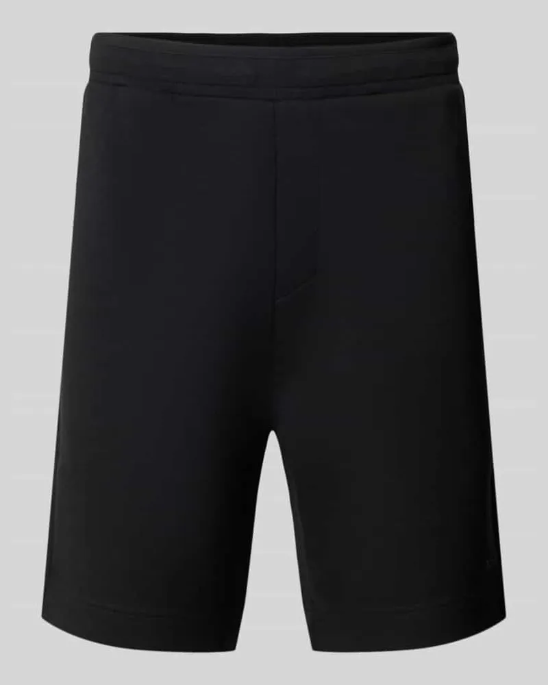 HUGO BOSS Regular Fit Sweatshorts aus Baumwoll-Mix Modell 'JT_GLOBE Black