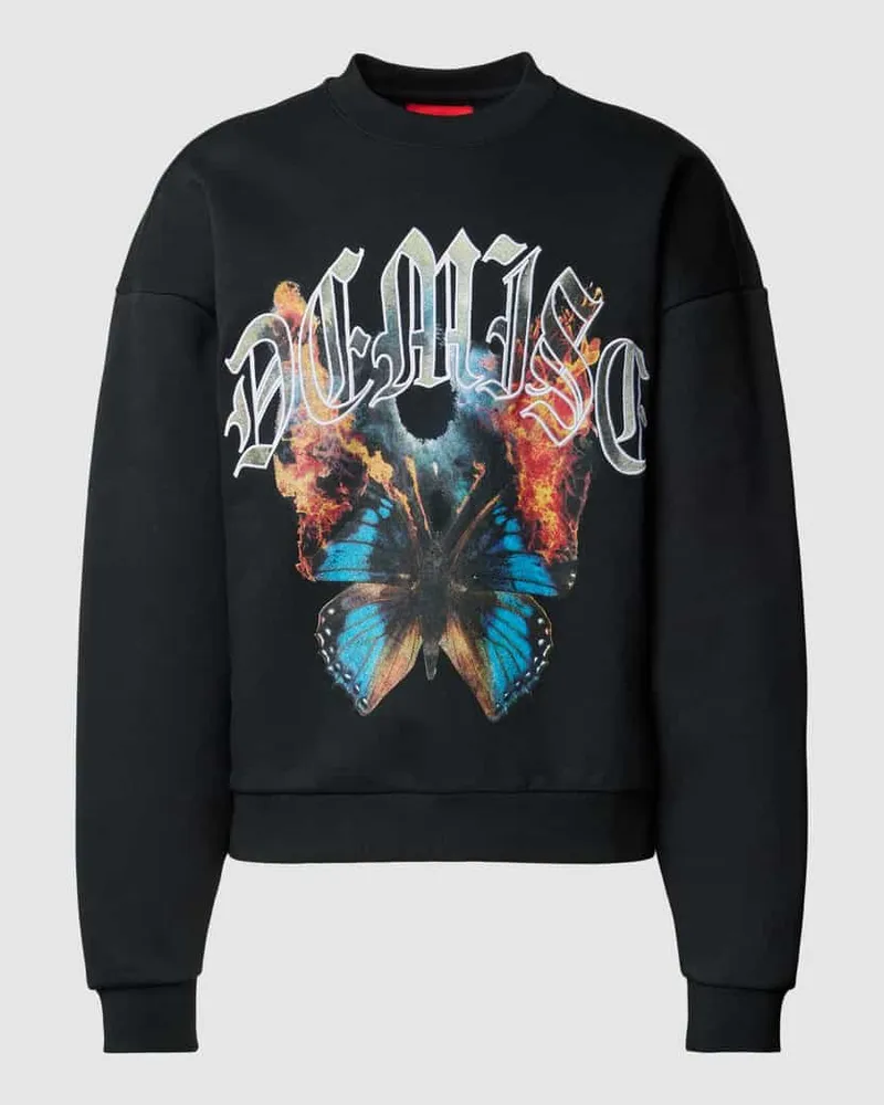 Jack & Jones Sweatshirt mit Rundhalsausschnitt Modell 'FIREFLY Black
