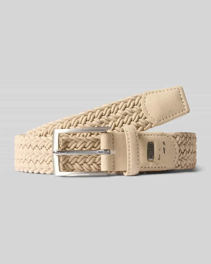 Monti Gürtel in Flecht-Optik mit Leder-Anteil Modell 'Havanna Beige