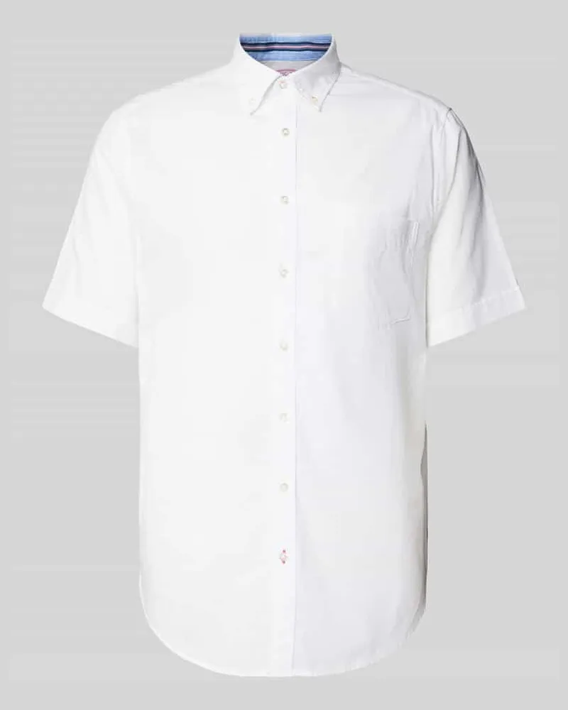 Christian Berg Regular Fit Freizeithemd mit Button-Down-Kragen 