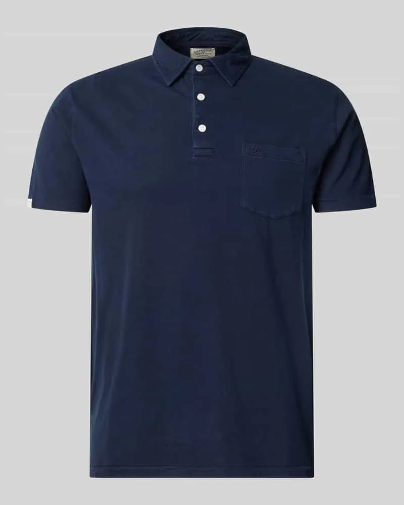 Superdry. Slim Fit Poloshirt mit Brusttasche Marine