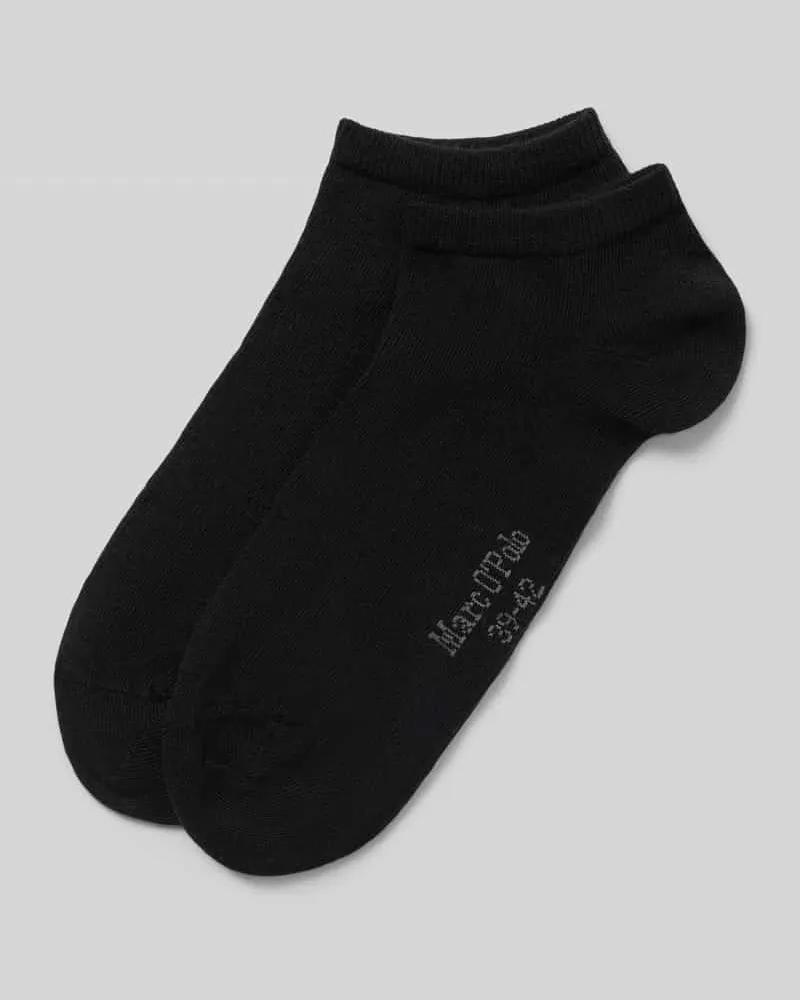 Marc O'Polo Sneakersocken mit Logo-Schriftzug im 2er-Pack Black