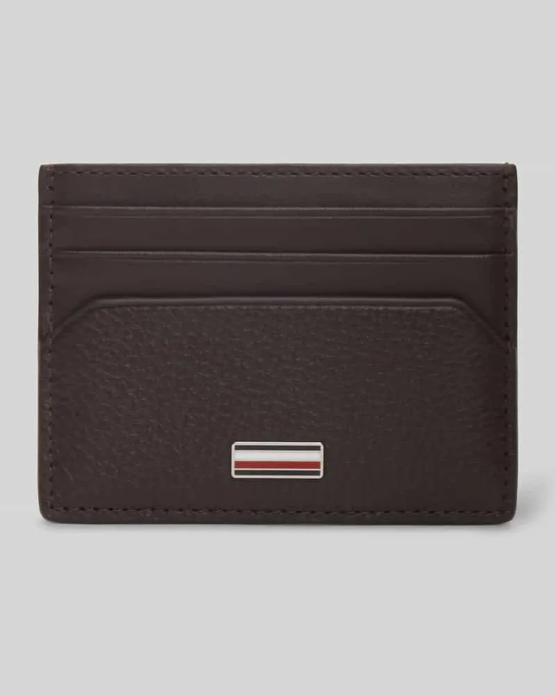Tommy Hilfiger Kartenetui aus echtem Leder Dunkelbraun