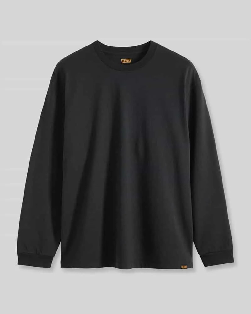 Levi's Relaxed Fit Langarmshirt aus reiner Baumwolle Black