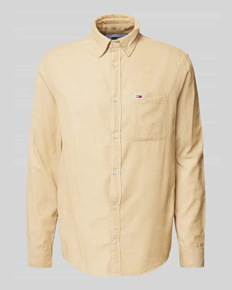 Tommy Hilfiger Freizeithemd mit Knopfleiste Beige