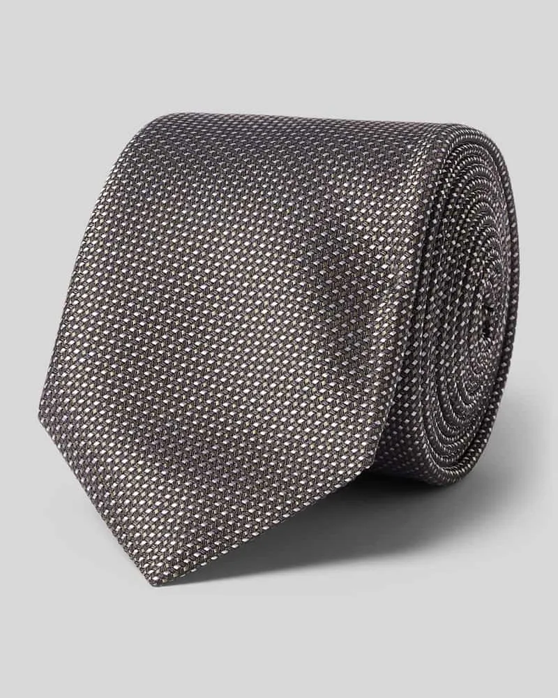 HUGO BOSS Seidenkrawatte mit Webstruktur Mint