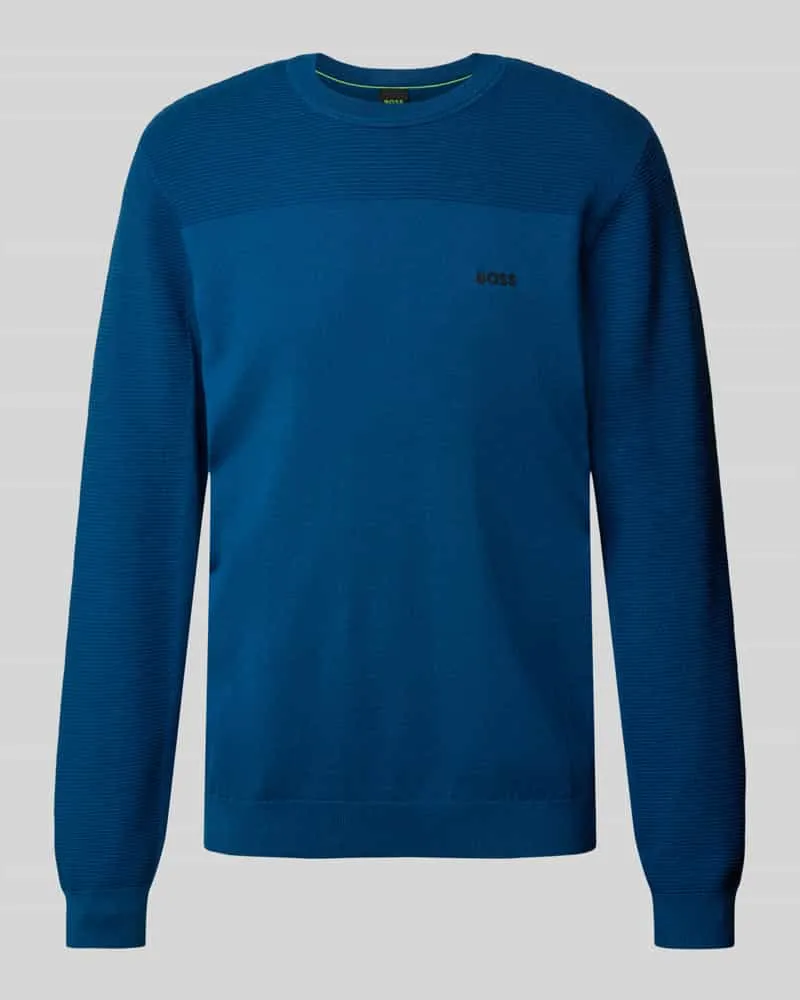 HUGO BOSS Strickpullover mit Label-Print Modell 'Momentum 