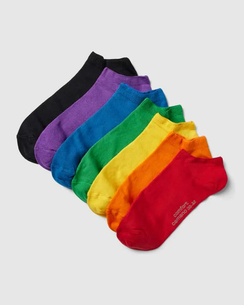 Camano Sneakersocken mit Rippenbündchen im 7er-Pack 