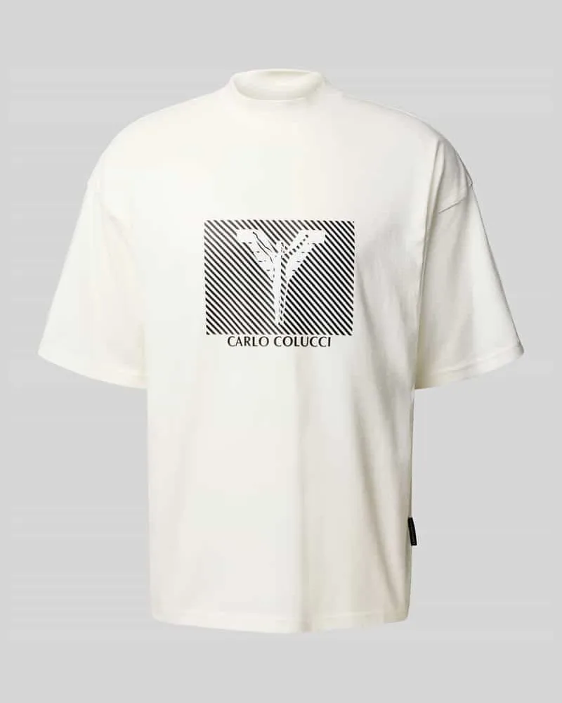 Carlo Colucci T-Shirt mit Label-Print 