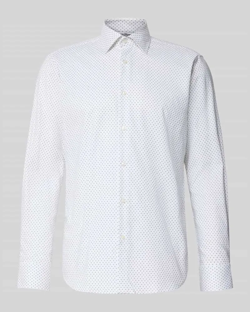 HUGO BOSS Regular Fit Businesshemd aus Baumwoll-Mix Modell 'JOE Weiss