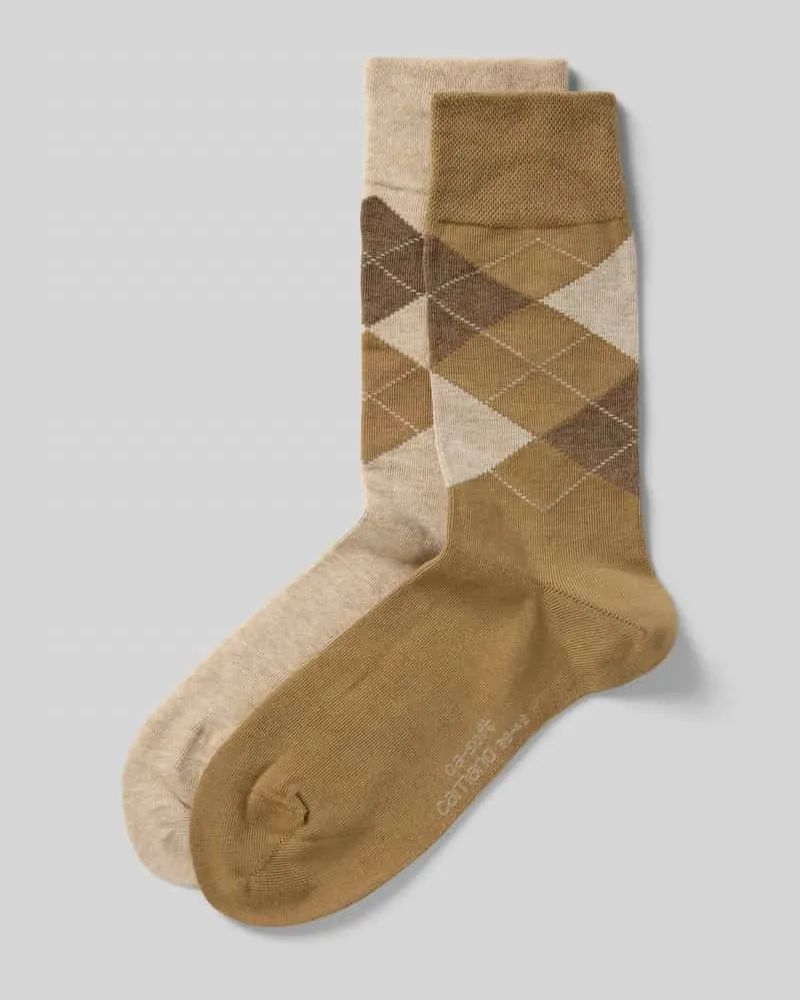 Camano Socken mit elastischem Rippenbündchen im 2er-Pack 