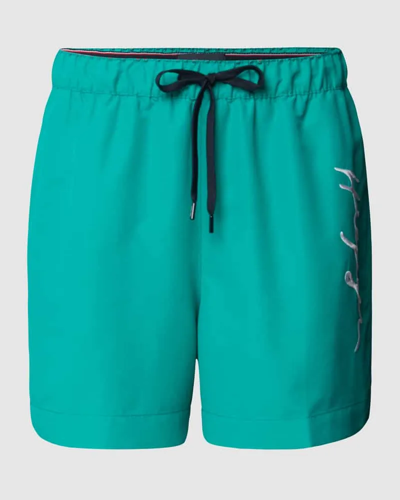 Tommy Hilfiger Regular Fit Badehose mit Brand-Schriftzug 