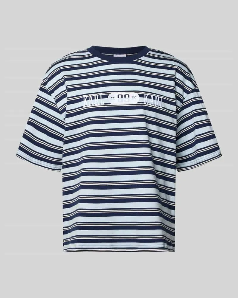 Karl Kani Regular Fit T-Shirt mit Logo-Stitching Blau