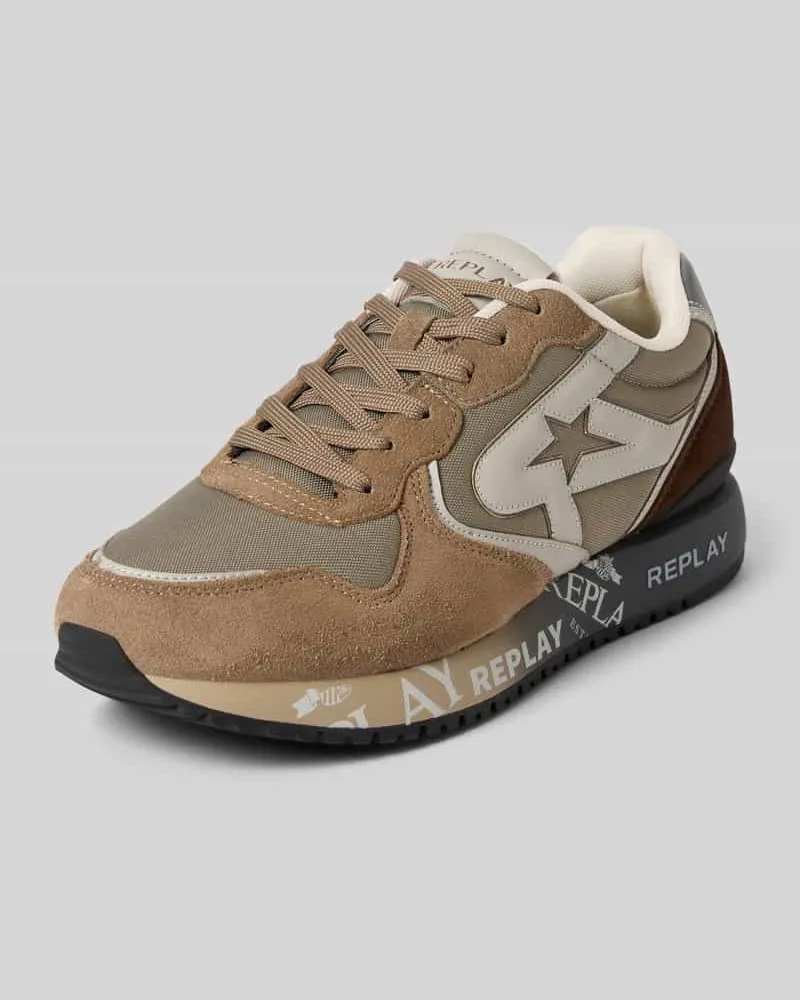 Replay Sneaker mit Label-Details Modell 'FIBER M VANISH Taupe
