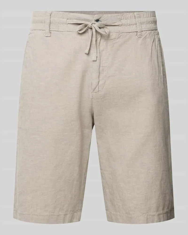 Lindbergh Regular Fit Bermudas aus Leinen-Baumwoll-Mix 