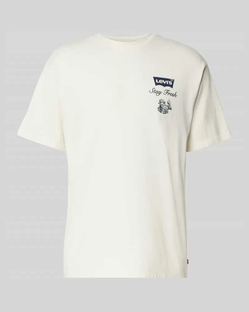 Levi's T-Shirt mit Label-Print Offwhite