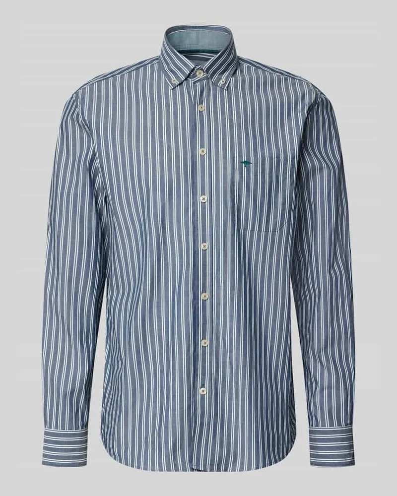 Fynch-Hatton Slim Fit Freizeithemd mit Button-Down-Kragen Bottle
