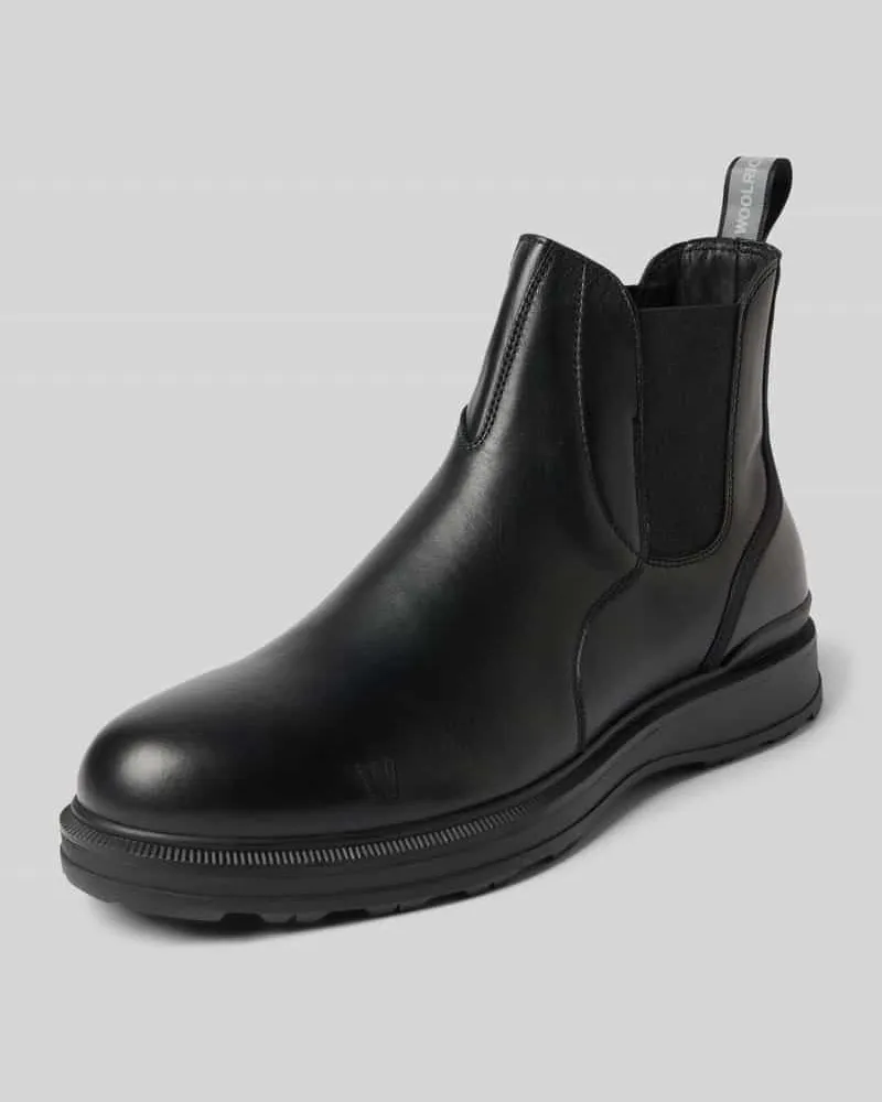 Woolrich Chelsea Boots mit Logo-Prägung Black