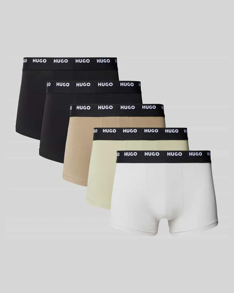 HUGO BOSS Trunks mit elastischem Label-Bund im 5er-Pack 